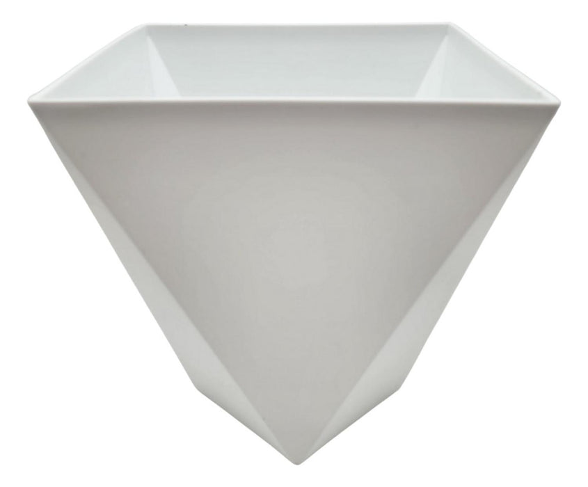 Macetero Maceta Geometrico Diseño Nordico De Plastico Blanco