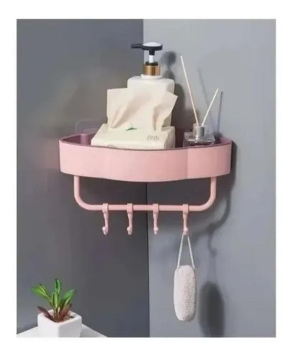 Organizador Ducha Baño Cocina Esquinero Plástico Adhesivo