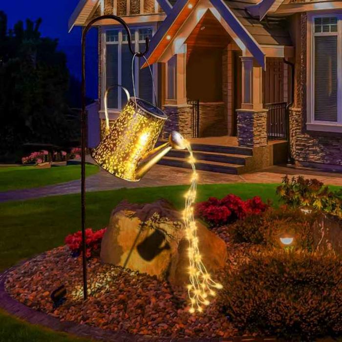 Regadera Solar Led Decorativa Impermeable Jardin Decoracion