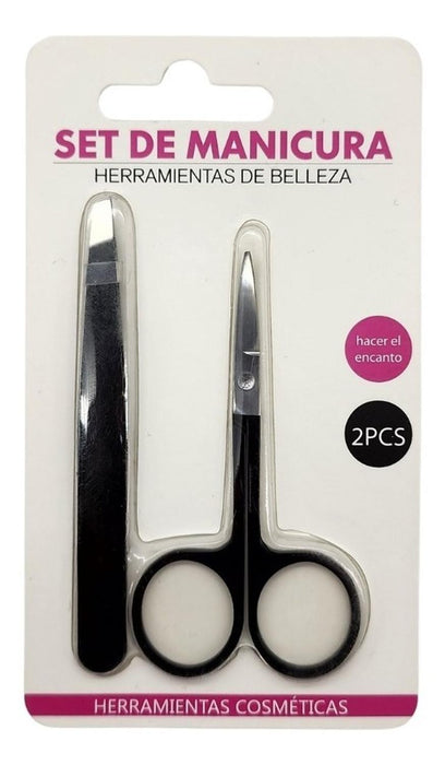 Set Manicura Tijera Para Cutícula Y Pinza Depilación