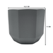 Macetero Maceta De Ceramica Gris Lineas Verticales L - Fliperex