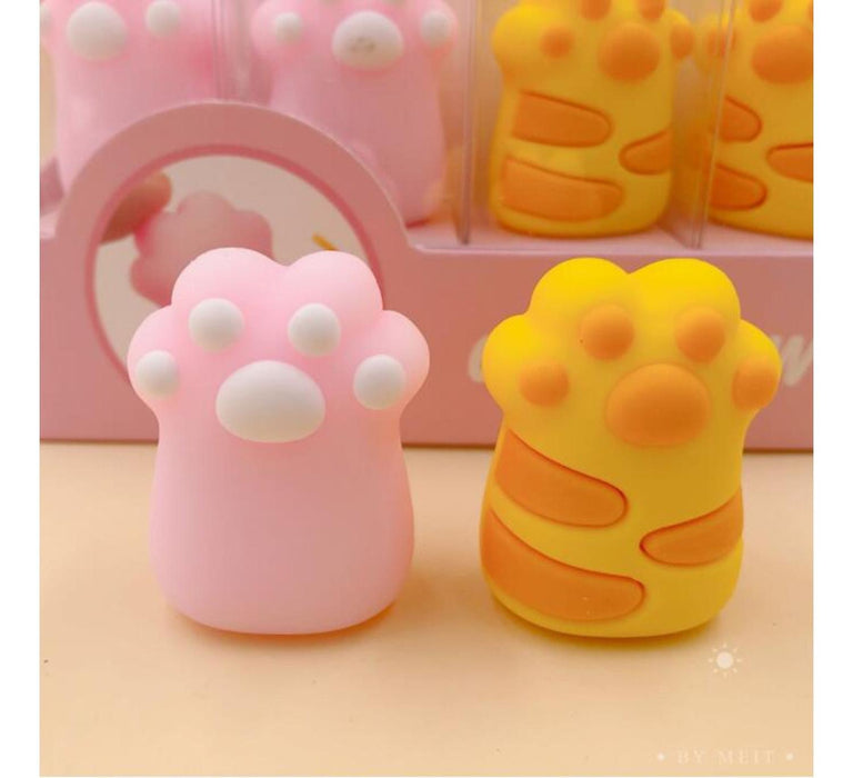 Set 2 Gomas De Borrar Patita De Gato Kawaii Colores