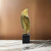 Figura Adorno De Hoja Dorada Decorativa En Resina Moderna S - Fliperex