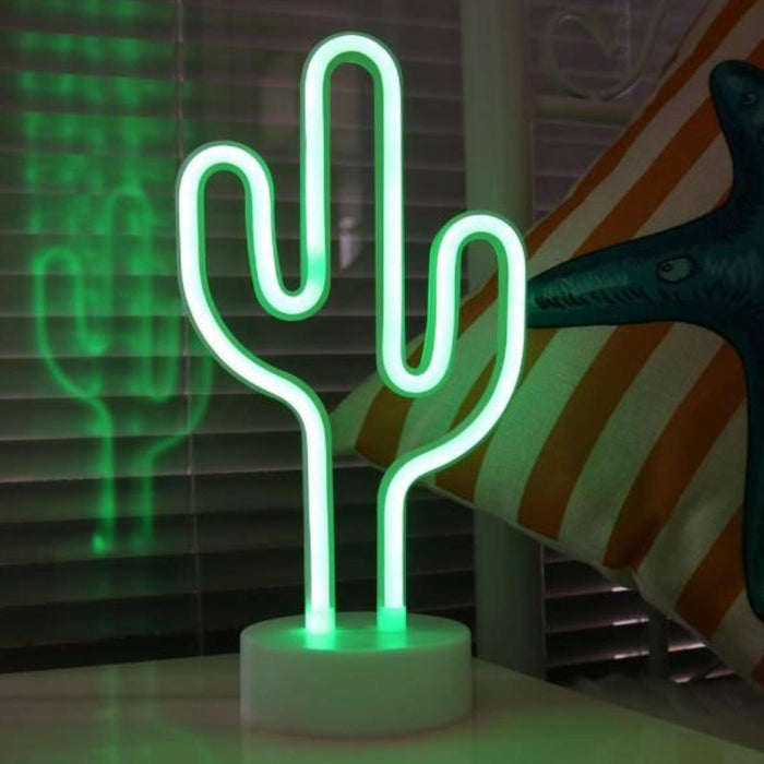 Lampara Neón Led Cactus Decoración Todo Ambiente Hogar