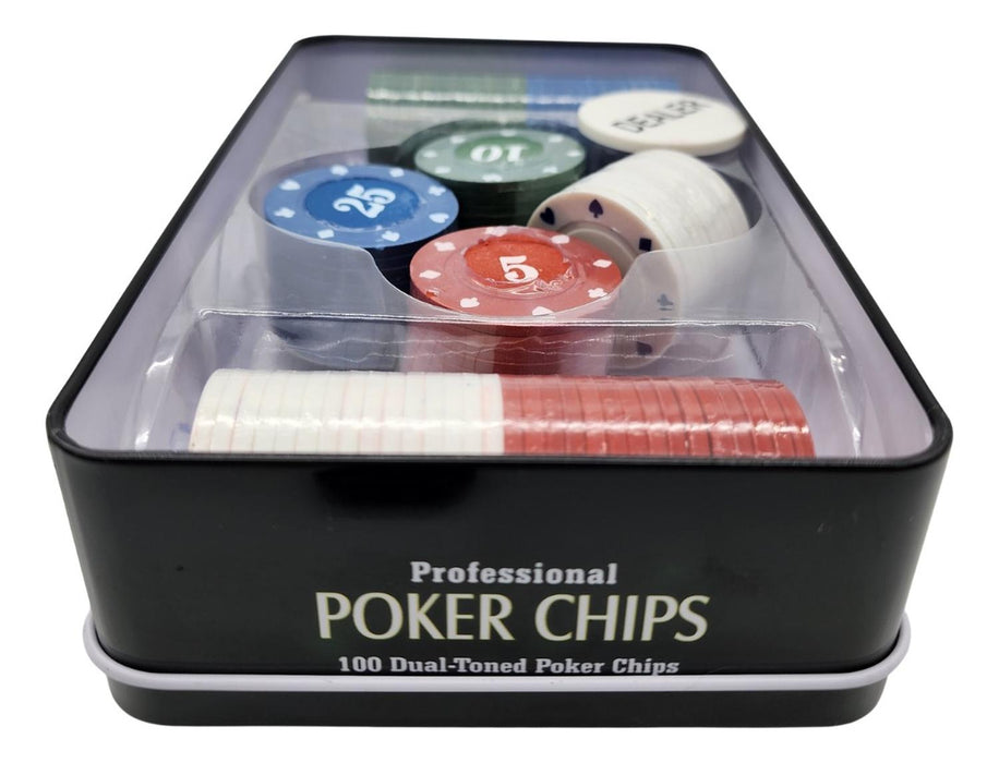 Fichas Para Juego De Poker Chips Caja De Metal Profesional