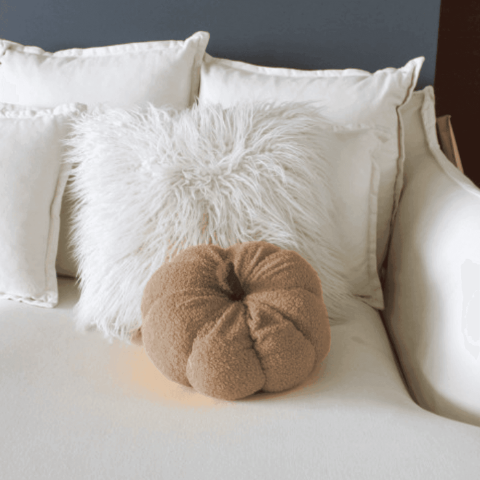 Cojin Decorativo Peluche Forma De Zapallo Calabaza Colores - Fliperex