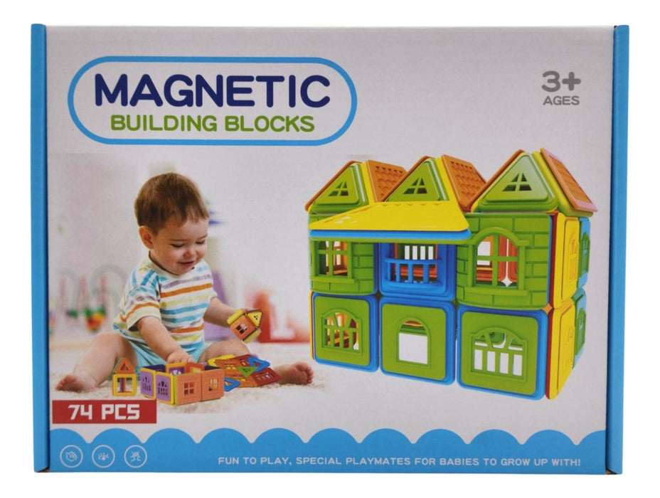 Set De Construccion Magnetico Piezas Magneticas 74 Piezas