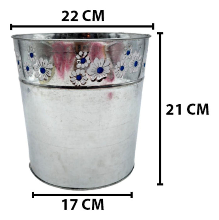 Balde Tipo Hielera Cubeta Cubitera Metalica Champaña Hielo