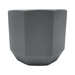 Macetero Maceta De Ceramica Gris Lineas Verticales S - Fliperex