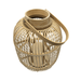 Candelabro De Bambu Natural Nordico Porta Vela Farol 40 CM - Fliperex