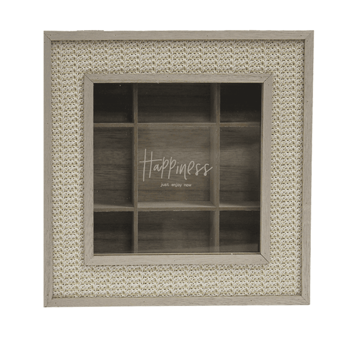 Caja De Té 9 Divisiones Tapa Con Diseño Decorativa - Fliperex