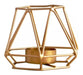 Candelabro Porta Vela Dorado Estilo Geométrico Decorativo - Fliperex