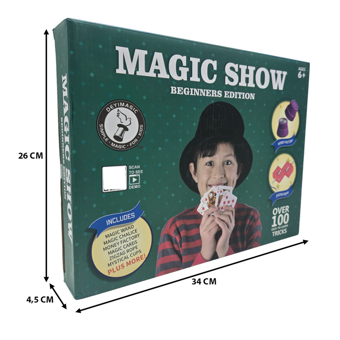 Set Juego De Magia Magic 100 Trucos De Mago Con Varita Niños