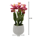 Planta Artificial Orquidea Rosada Decorativa Macetero Loza - Fliperex