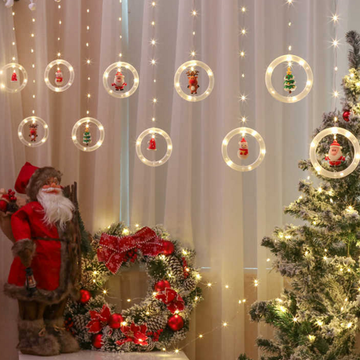 Cascada Guirnaldas De Navidad Luces Navideñas Solares Pascua