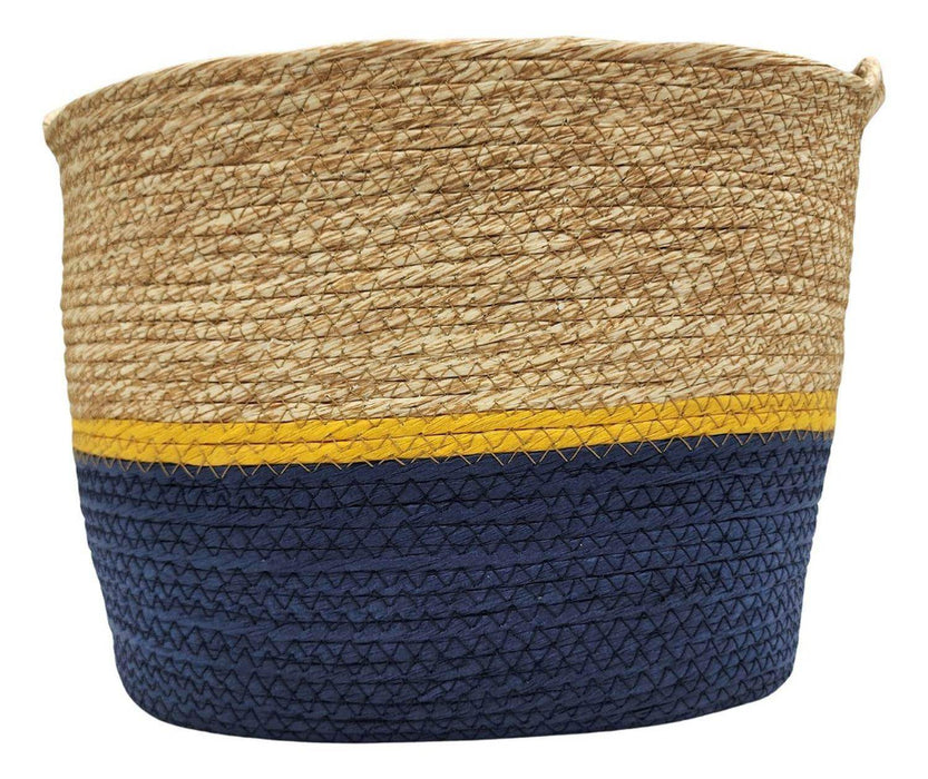 Canasto Decorativo Mimbre Cesta Yute Rustica 3 Colores G - Fliperex