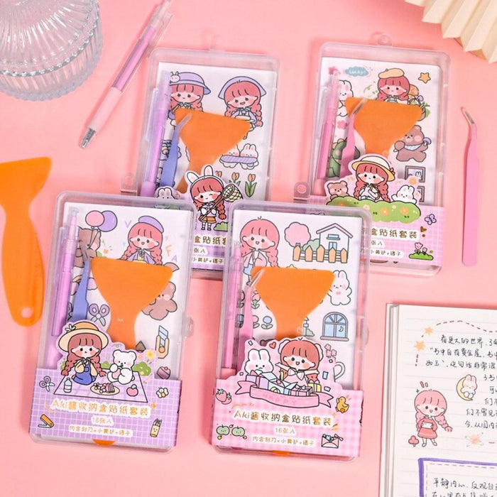 Set Completo Pegatinas Stickers Kawaii Con Accesorios