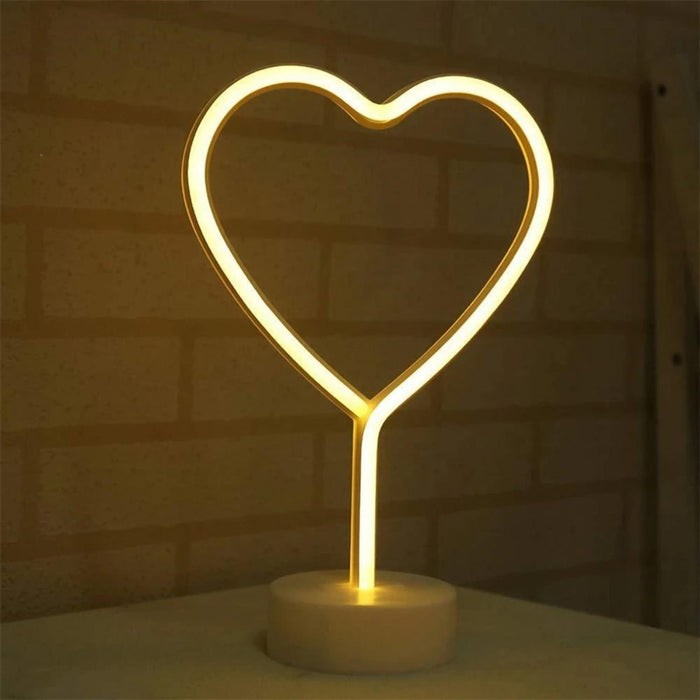 Lampara Neón Led Corazón Decoración Todo Ambiente Hogar