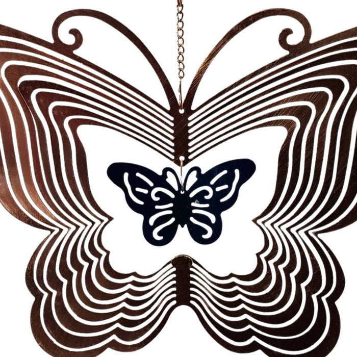 Colgante De Viento Diseño Mariposa De Metal Decoración Hogar