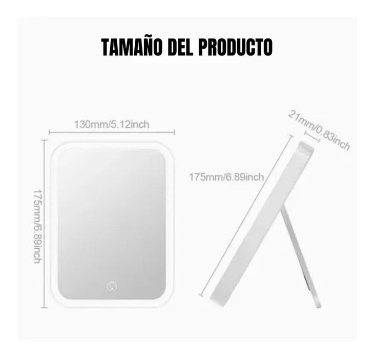 Comestiquero Espejo Led Organizador Maquillaje Para Mujer