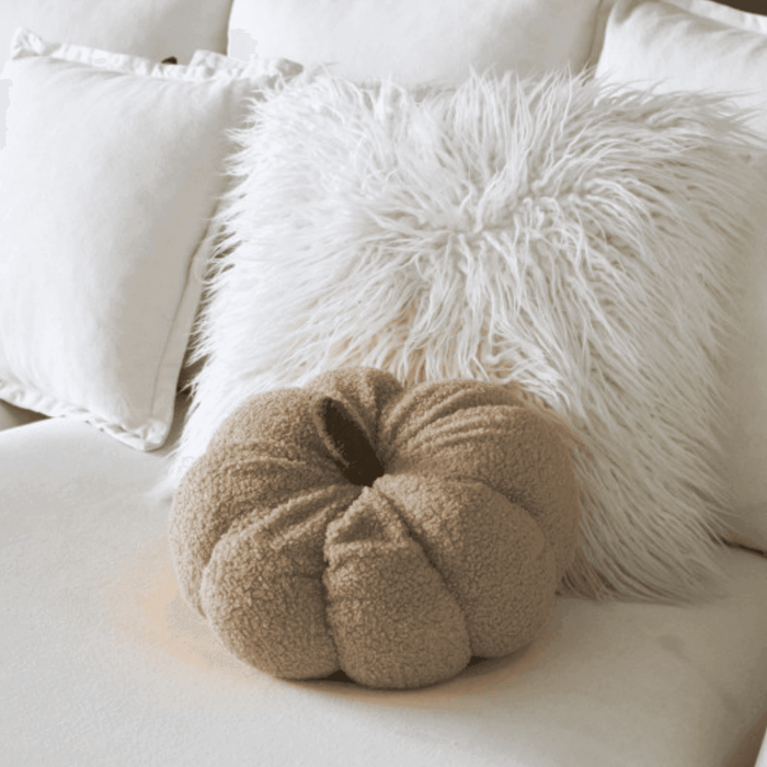 Cojin Decorativo Peluche Forma De Zapallo Calabaza Colores - Fliperex