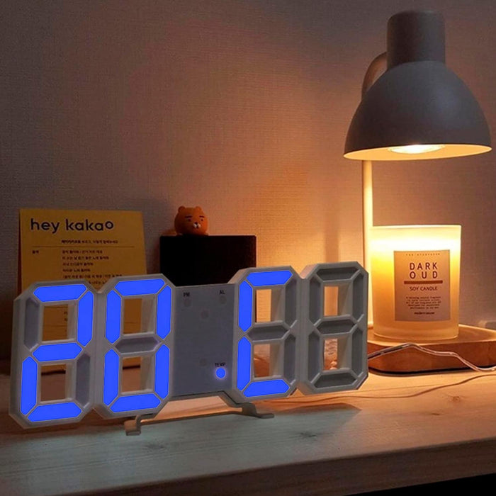 Reloj Despertador Digital Led 3d De Escritorio O Muro