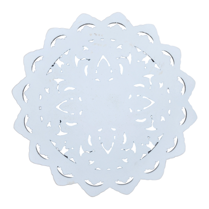 Cuadro De Madera Ornamental Mandala Blanco Decoracion Chico