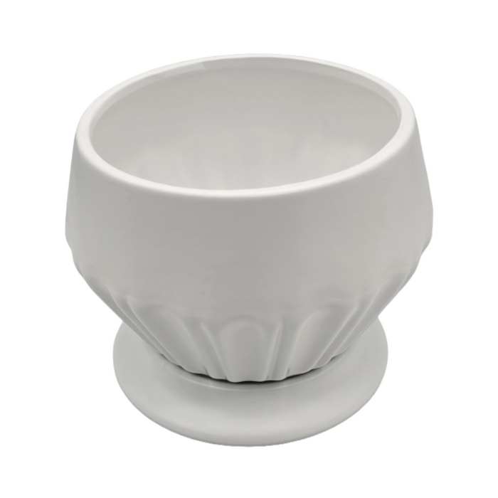 Maceteros Maceta De Ceramica Diamante Elegante Blanco M