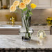 Florero Elegante De Vidrio Cristal Premium Tono Oscuro - Fliperex