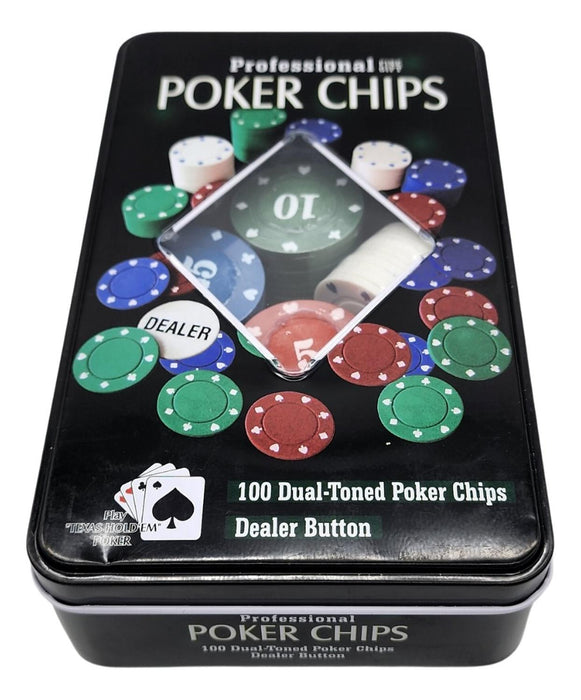 Fichas Para Juego De Poker Chips Caja De Metal Profesional