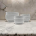 Set 3 Maceteros Maceta De Ceramica Lineas Relieve Blanco - Fliperex