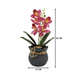Planta Artificial Orquidea Decorativa Rosada Maceta Resina - Fliperex