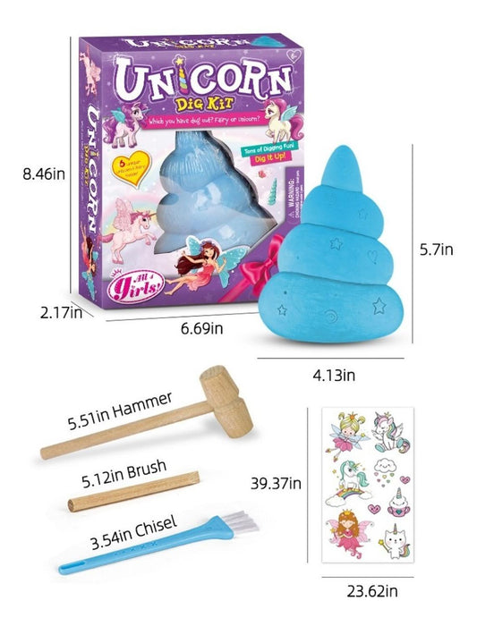 Kit Excavación Unicornio Mágico Juguete Didáctico Educativo