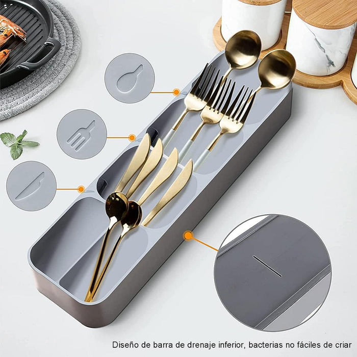 Organizador De Cubiertos Compacto Porta Servicio Cocina