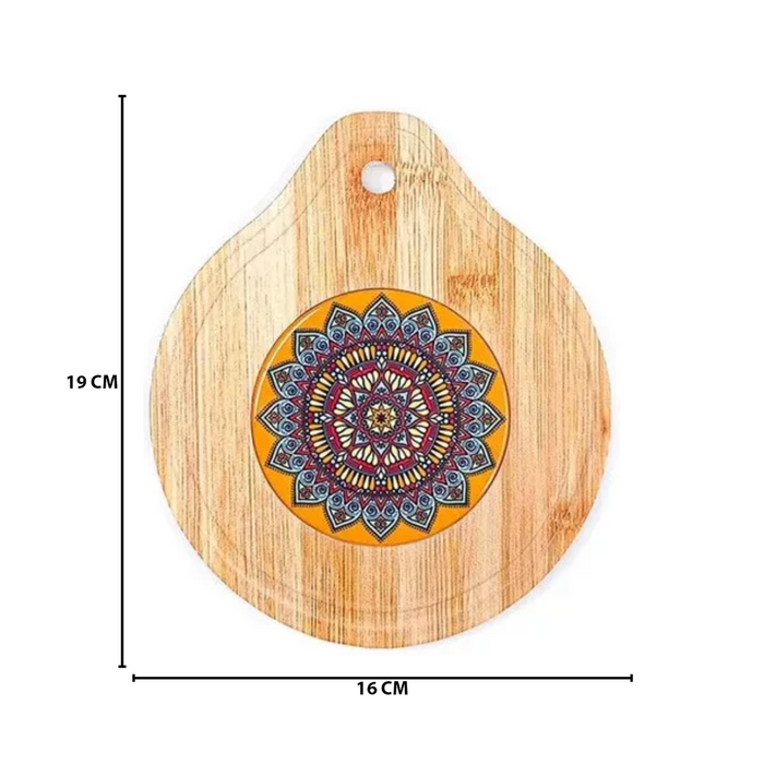 Posa Ollas Madera Con Cerámica Con Mandala Hogar Cocina