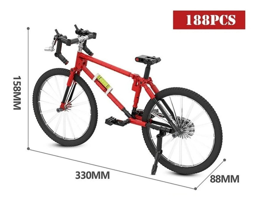 Set Juguete Bicicleta Roja Hot Speed Escala Para Armar