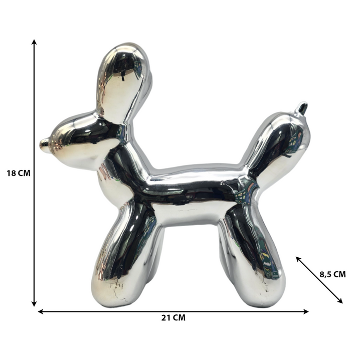 Adorno Perro Mascota Efecto Globo Metalizado Decoracion