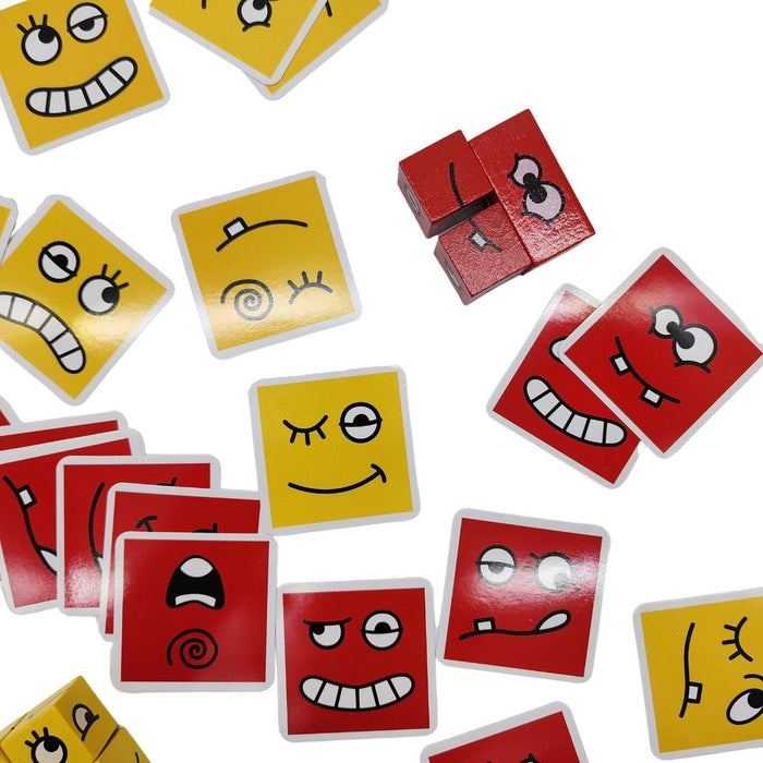 Juego De Expresion Cubo Cambia Cara De Colores Emoji