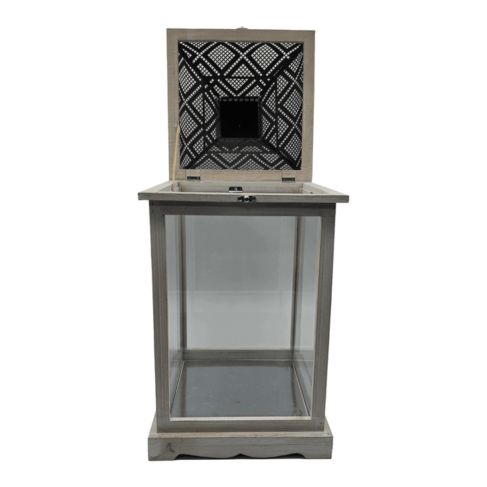Farol Calentador De Vela Costero De Madera Blanco Vintage S - Fliperex