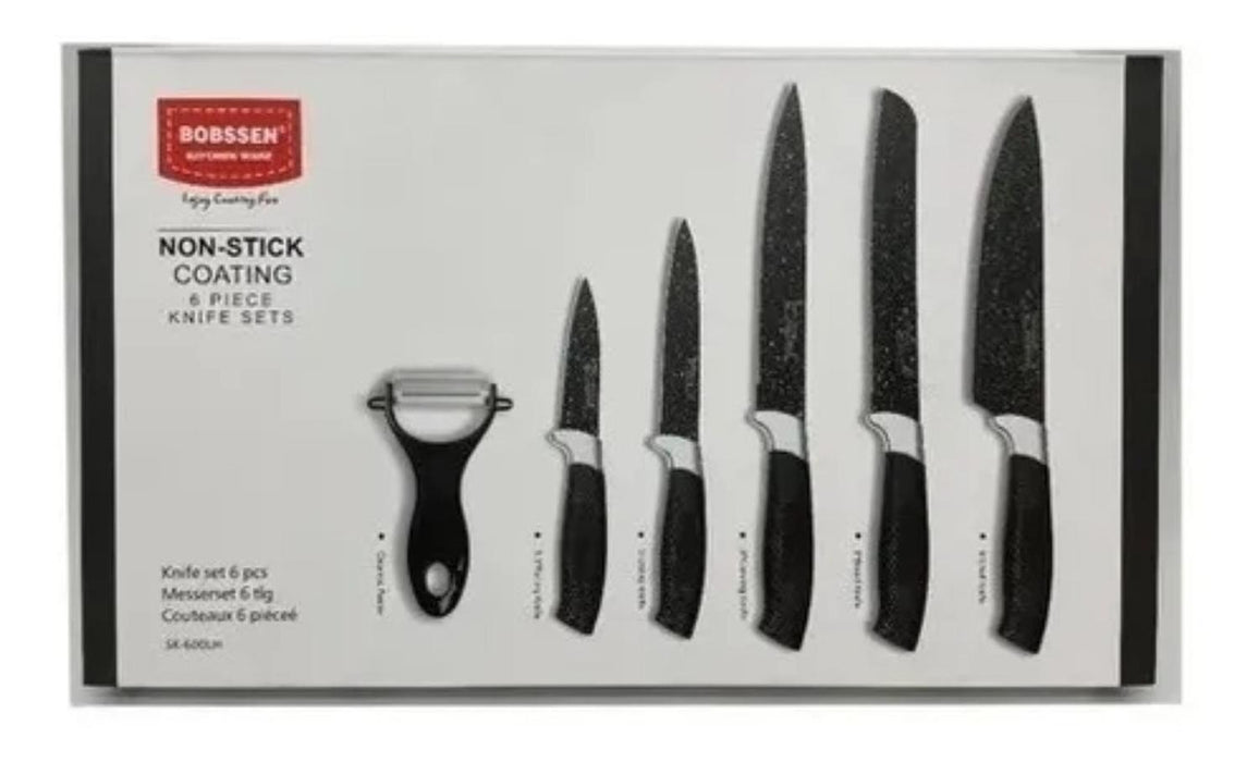 Set De Cuchillos Para Cocina 8pcs Negro