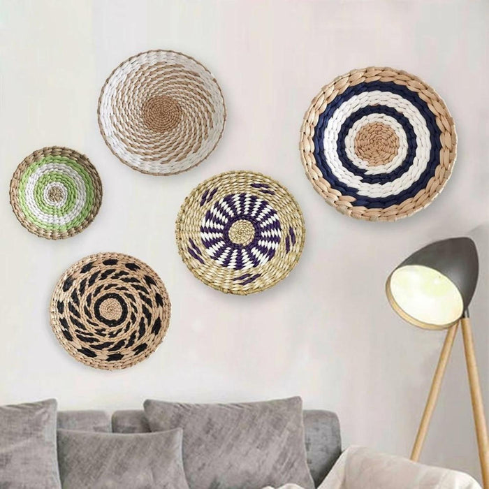 Circulo Decoración De Mimbre Para Pared Casa Terraza Variado