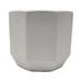 Macetero Maceta De Ceramica Blanco Lineas Verticales S - Fliperex