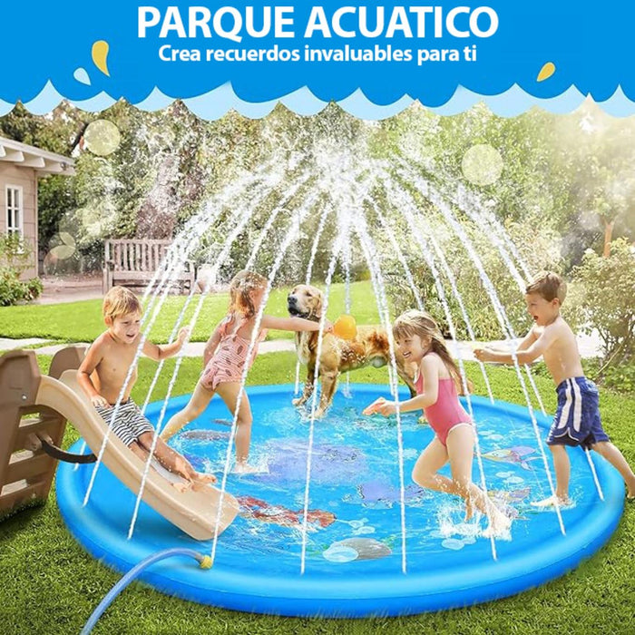 Alfombra De Agua 1,7 Metros Piscina Lanza Agua Niños