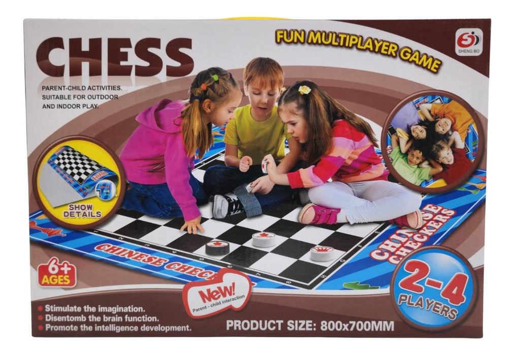 Juego Tablero Ajedrez Alfombra De Entretención Niños