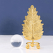 Set 2 Hojas Dorada Con Bola De Cristal Adorno Elegante Mesa - Fliperex