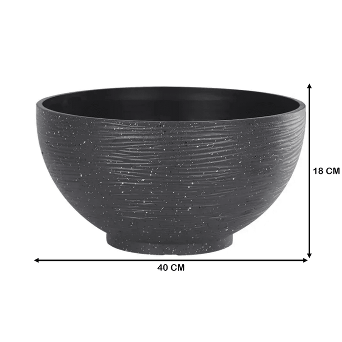Macetero Plastico Semi Esfera Premium Diseño a Rayas M - Fliperex