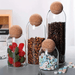 Set 4 Botellas Frascos Vidrio Transparente Tapa De Corcho - Fliperex