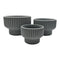 Set 3 Maceteros Maceta De Ceramica Estilo Copon Gris Mate