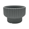 Macetero Maceta De Ceramica Estilo Copon Gris Mate L