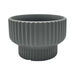 Macetero Maceta De Ceramica Estilo Copon Gris Mate L - Fliperex